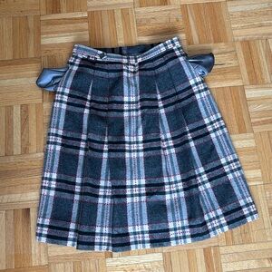 Wool Plaid Skirt